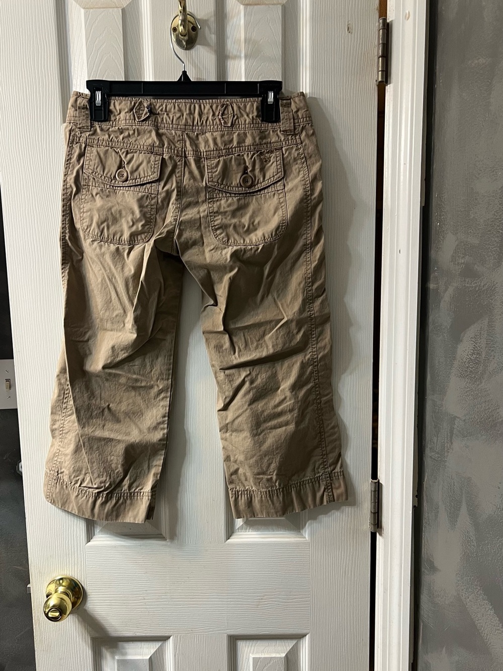 Vintage Y2K American Eagle Outfitters Low-Rise Khaki Cargo Capri Pants Women’s 0 - Picture 7 of 8